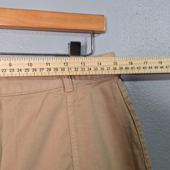 NWT Banana Republic Women's 6 A-line Mini Skirt Neutral Tan Button Front Detail - Picture 6 of 7